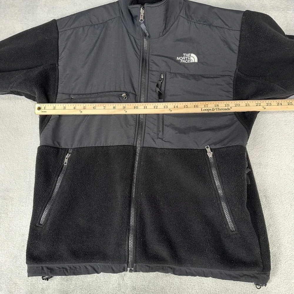 The North Face Men's M Black Full-Zip Jacket Polartec Pockets Stand-Up Collar